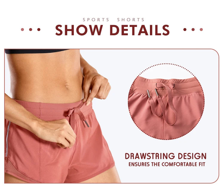 Women's Quick-Dry Loose Running Shorts Wit A Pocket.
