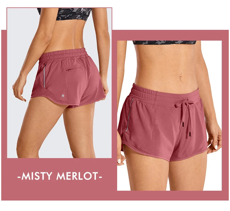 Women's Quick-Dry Loose Running Shorts Wit A Pocket.