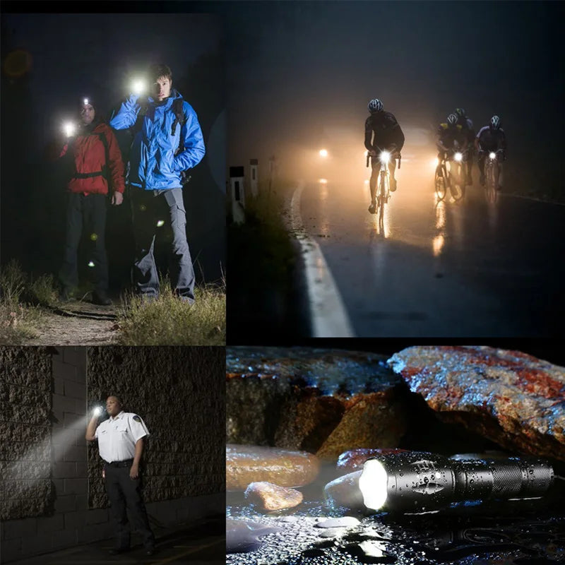 Tactical Waterproof Zoomable LED Flashlight.