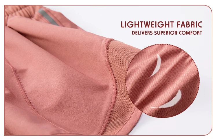 Women's Quick-Dry Loose Running Shorts Wit A Pocket.