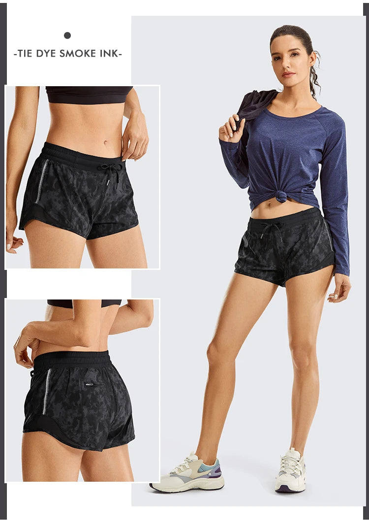 Women's Quick-Dry Loose Running Shorts Wit A Pocket.