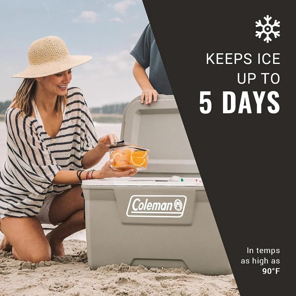 Insulated Portable Cooler with Heavy Duty Handles,
