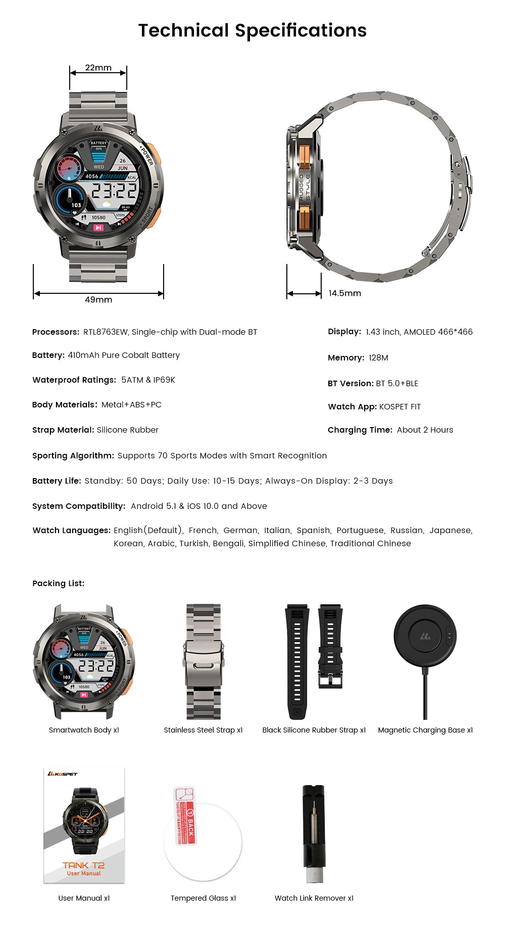 Men's Fitness Bluetooth Ultra Smartwatches>