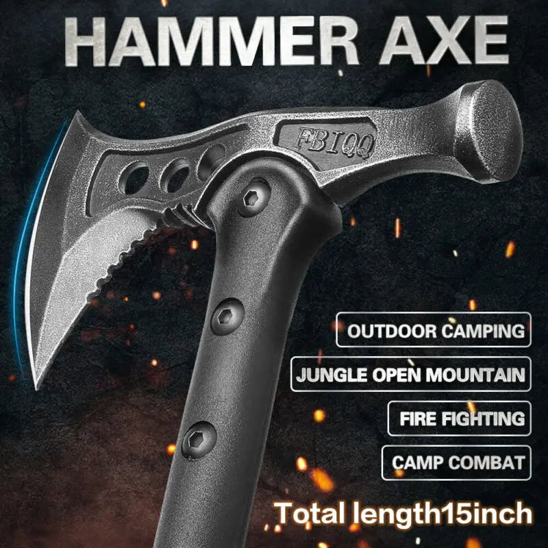 Foldable Camping And Tactical Axe Multi Tool Kit.