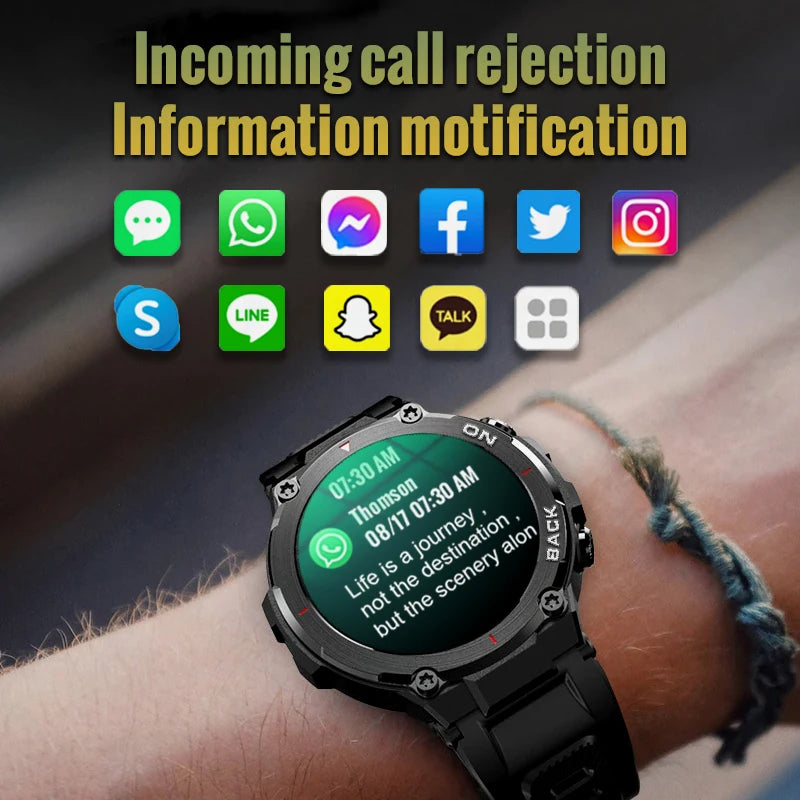 GPS Men Outdoor Sports Fitness Smartwatch.