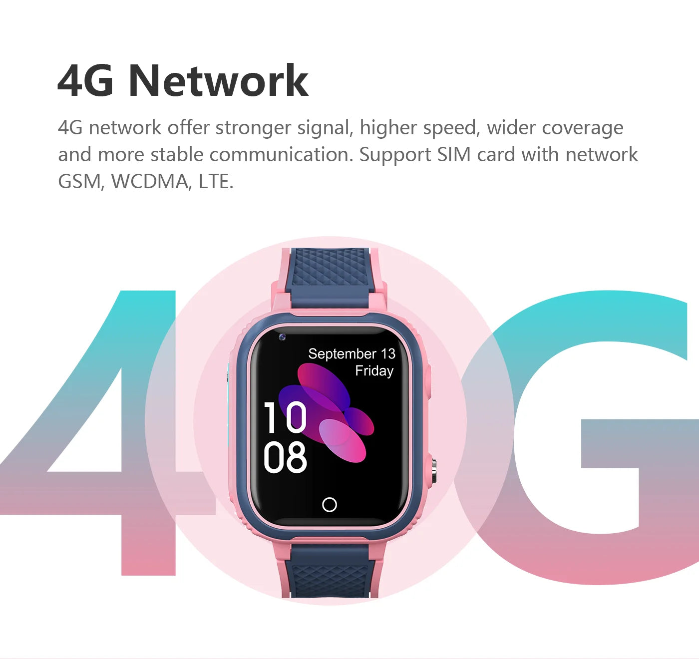 Kids Waterproof Smartwatch With GPS WIFI Video And SOS.