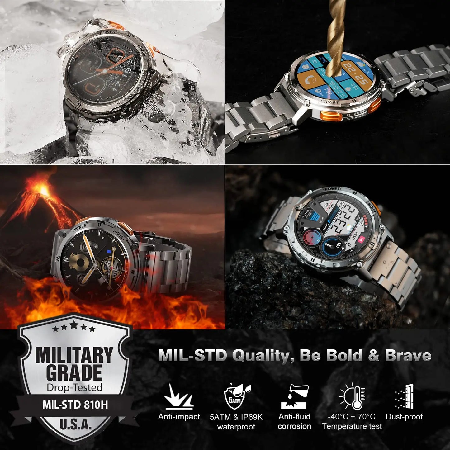 Men's Fitness Bluetooth Ultra Smartwatches>