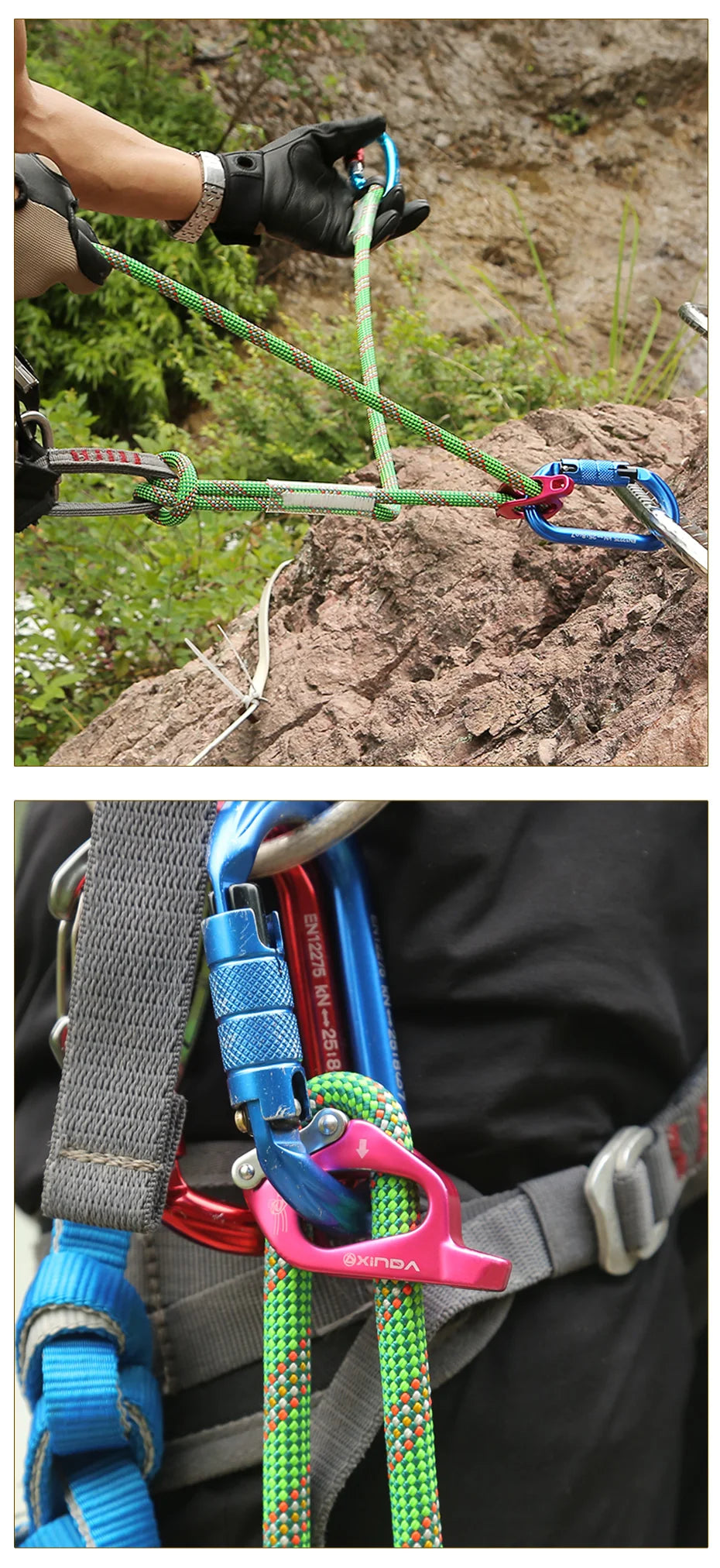 Positioning Lanyard Adjuster For Rock Climbing