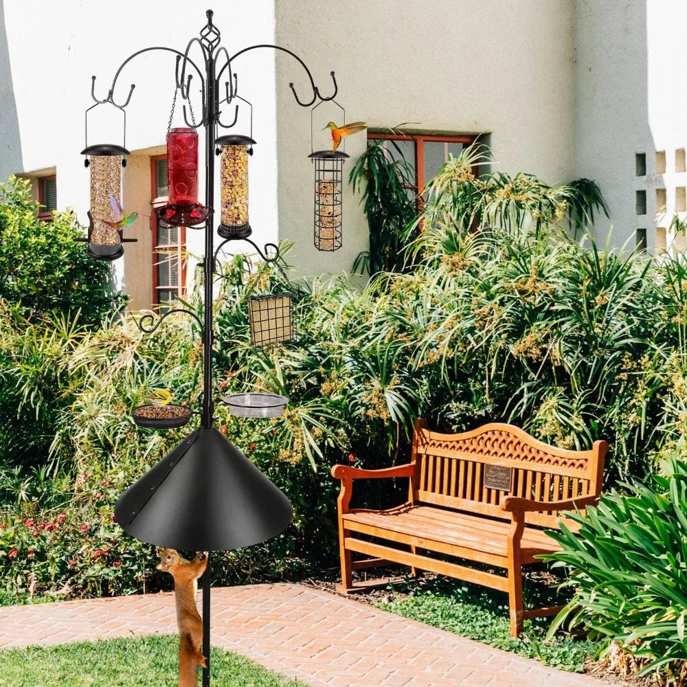 Bird Feeding Station Kit with Feeder Pole, Feeder, and other Feed Varieties.