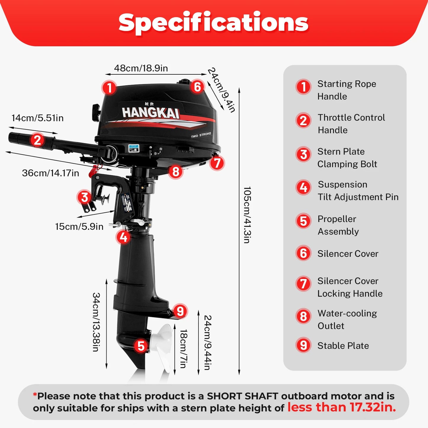 6HP 2 Stroke Outboard Motor