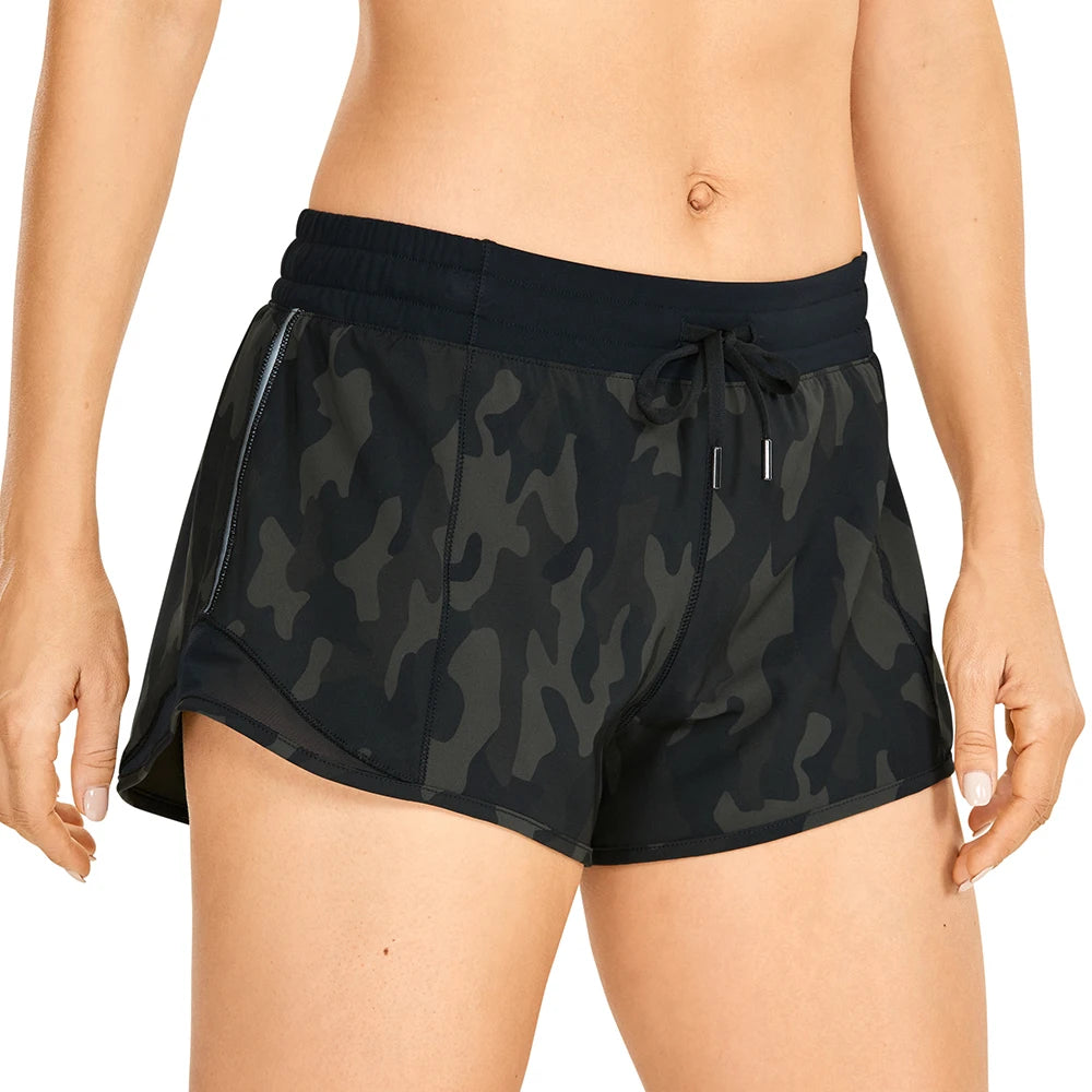 Women's Quick-Dry Loose Running Shorts Wit A Pocket.
