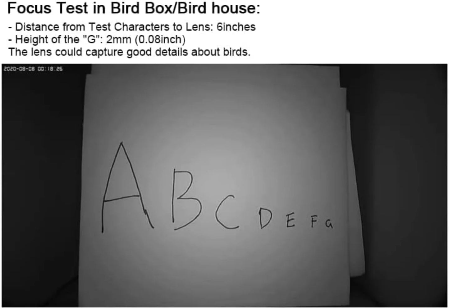 WiFi Bird Box Easy Installation Camera 4K HD WLAN Live Video to Phone.