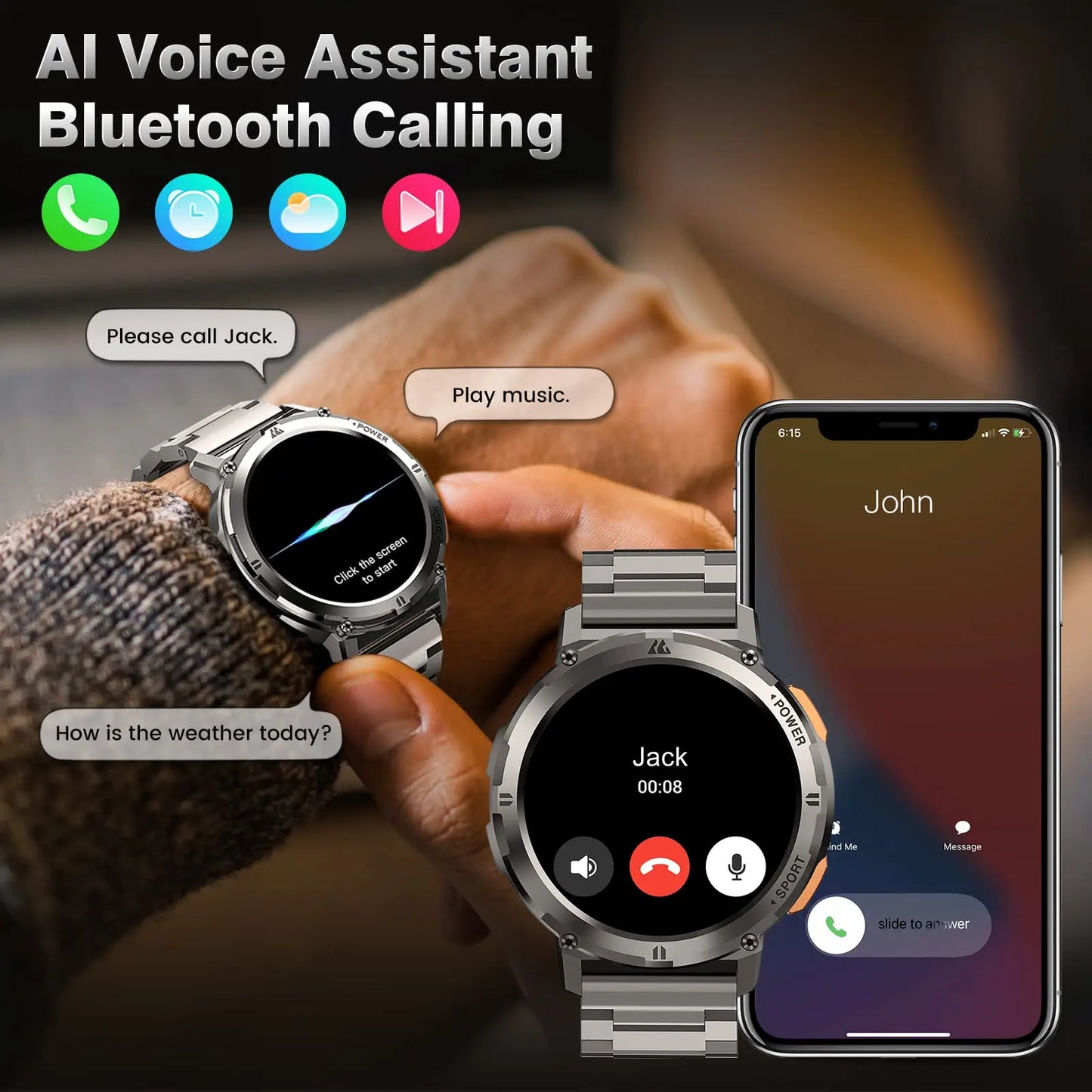 Men's Fitness Bluetooth Ultra Smartwatches>