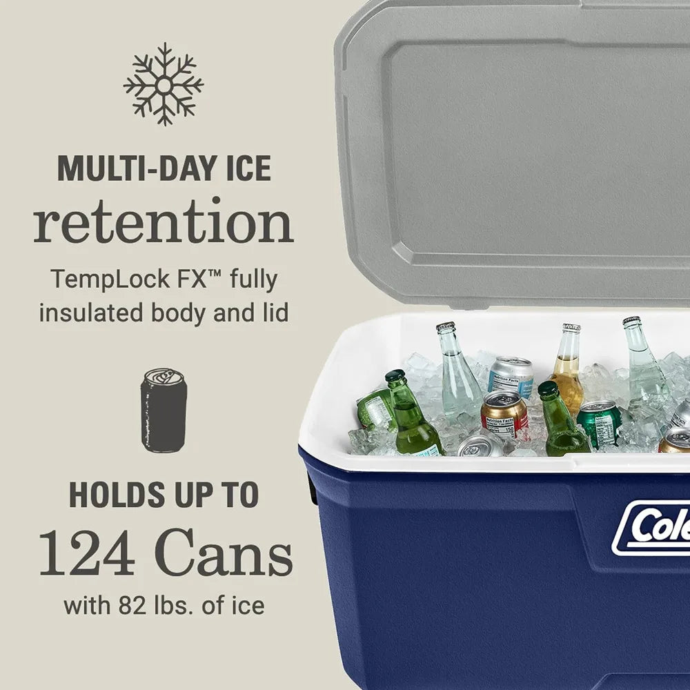 Insulated Portable Cooler with Heavy Duty Handles,