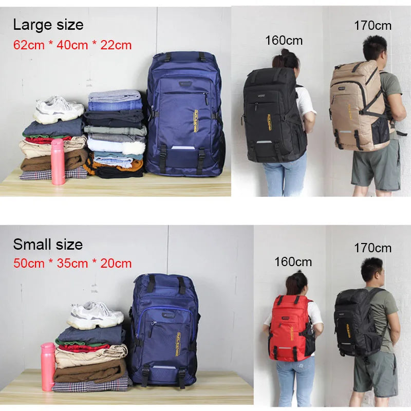 80L 50L Men's Women's For Camping, Backpacking, Or Travel