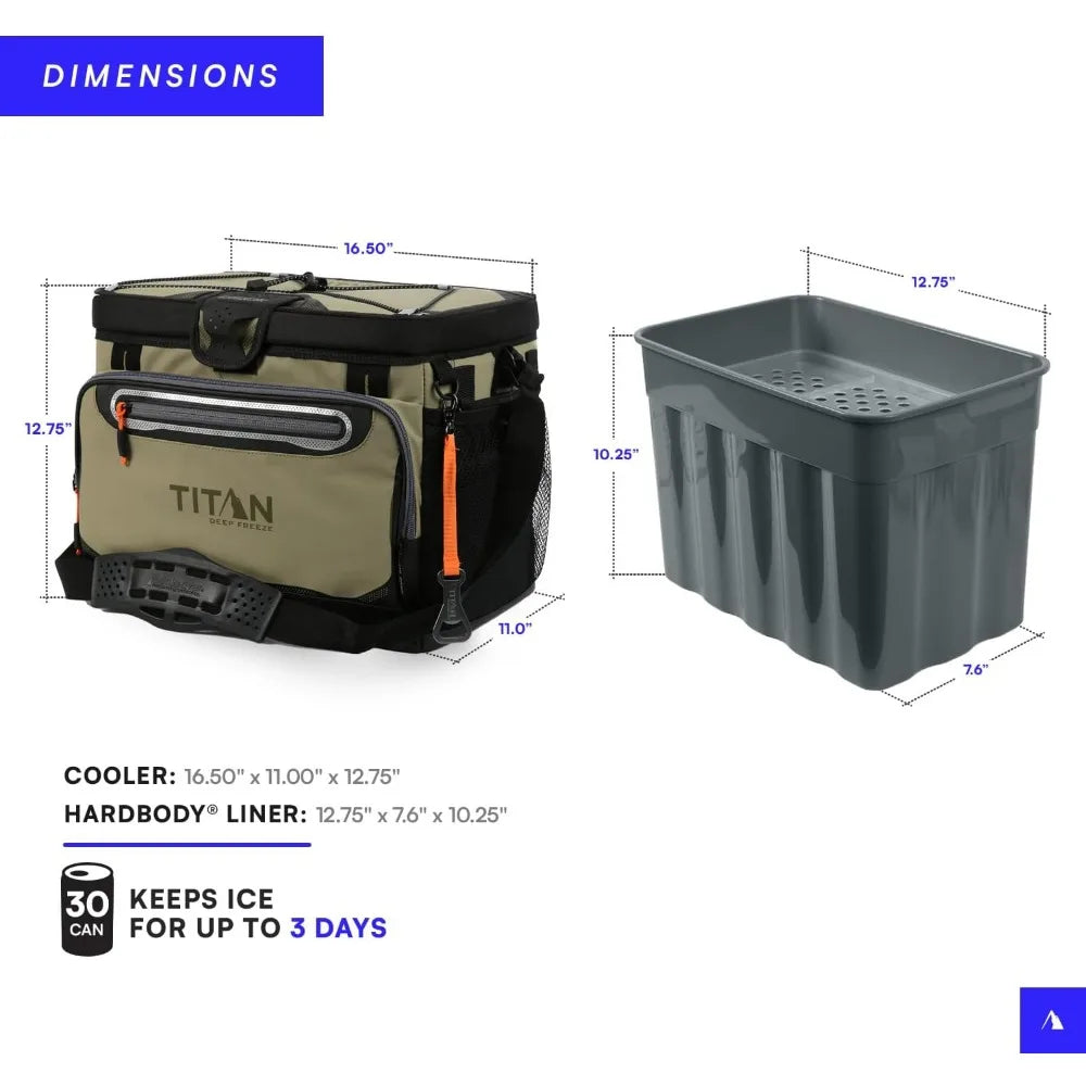 Zipperless Hardbody Deep Freeze Cooler.