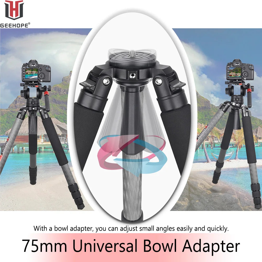 Professional Heavy Carbon Fiber Camera Tripod With Bird Watching Bracket 4