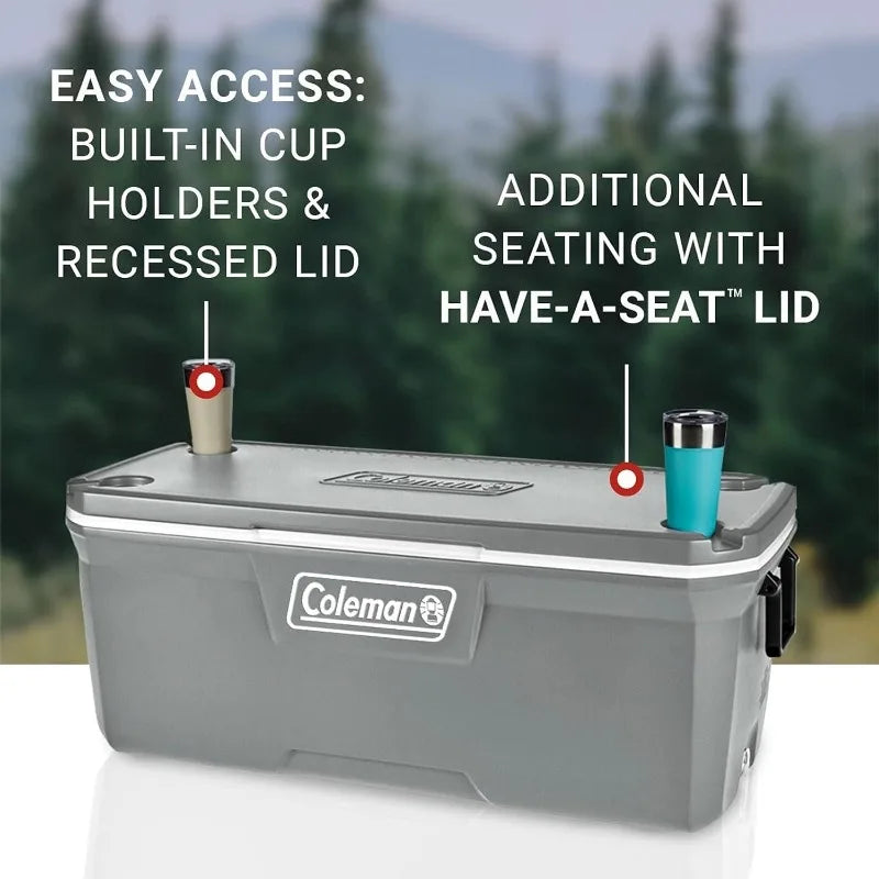 Insulated Portable Cooler with Heavy Duty Latches,