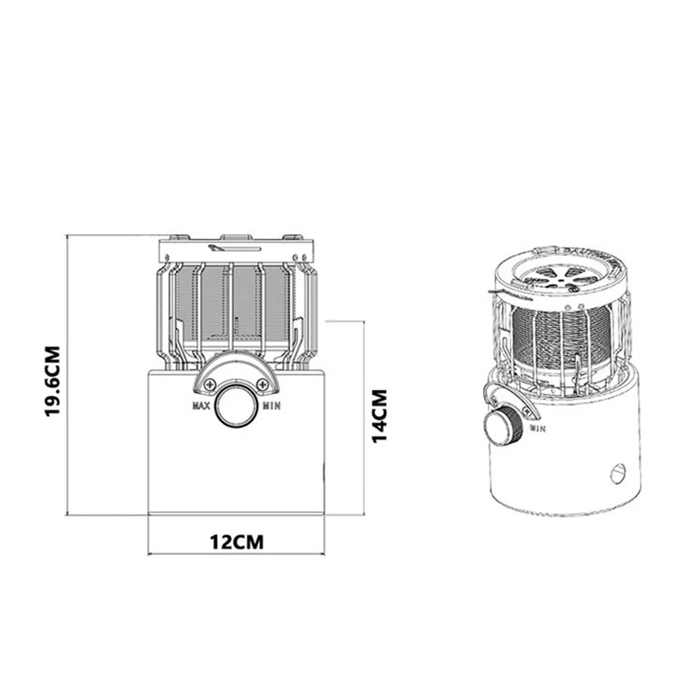 2 in 1Gas Heater For Tent, And Cooking Stove.