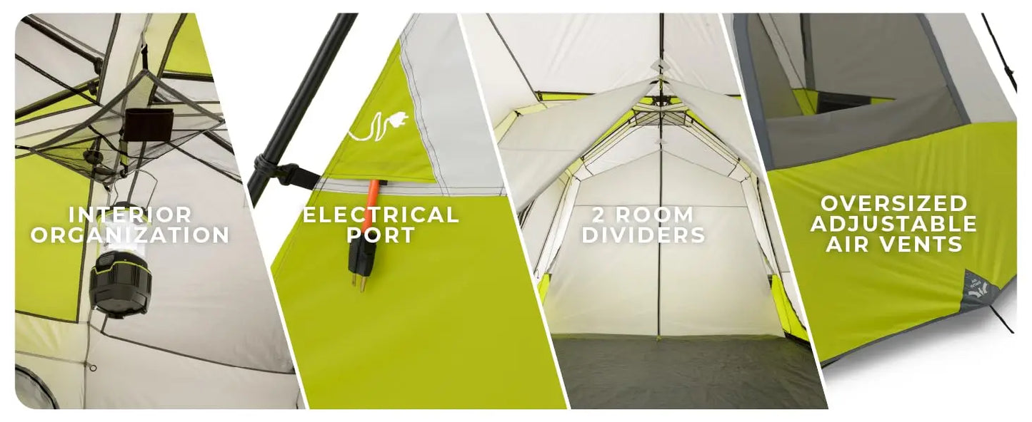 3 Room 12 Person Instant Pop-Up Tent