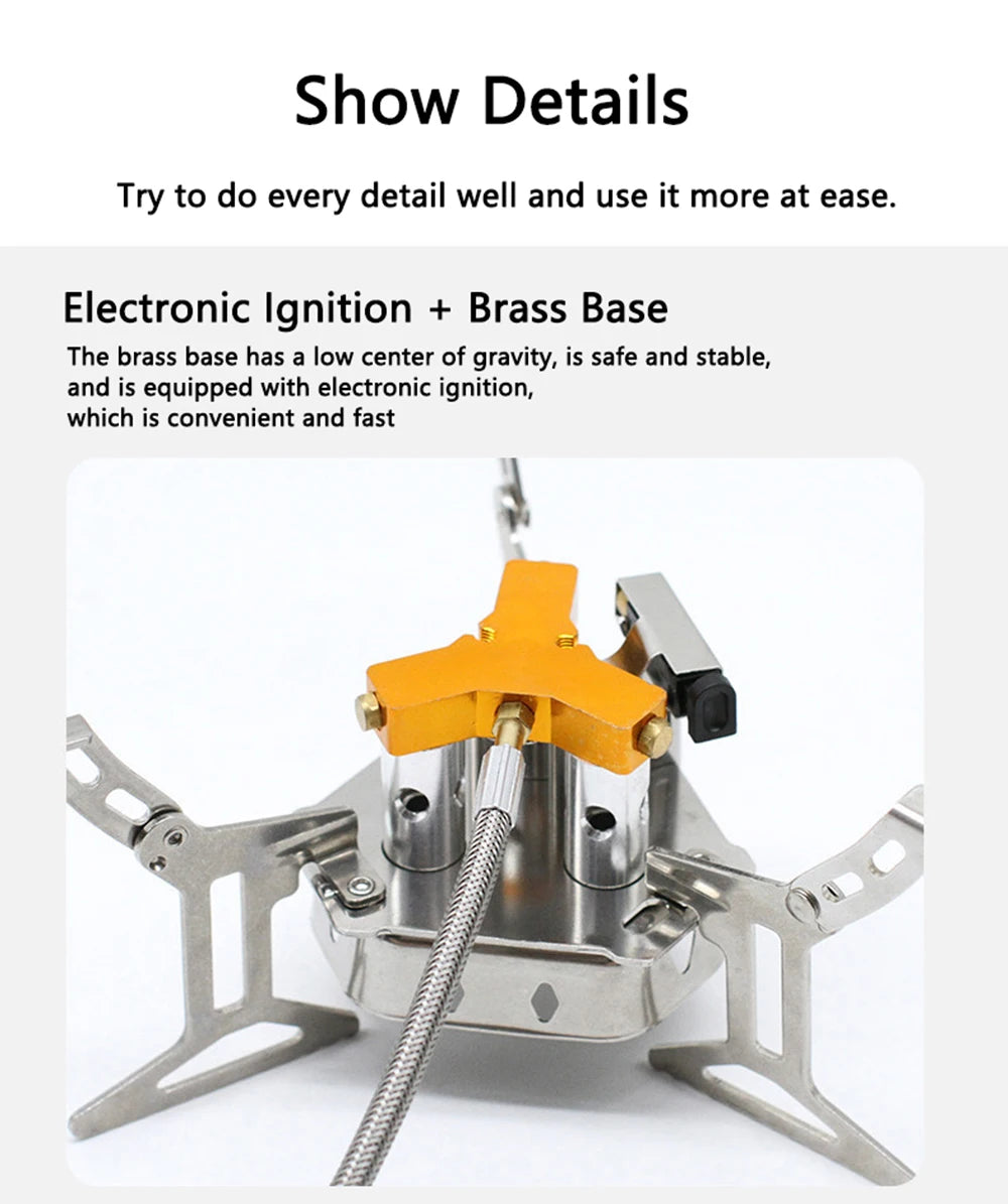 Outdoor Camping Folding Portable Gas Windproof Stove..