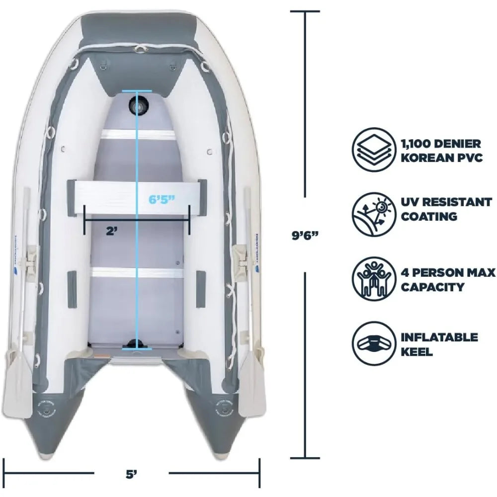 Inflatable 4 Person Transom Dinghy Boat