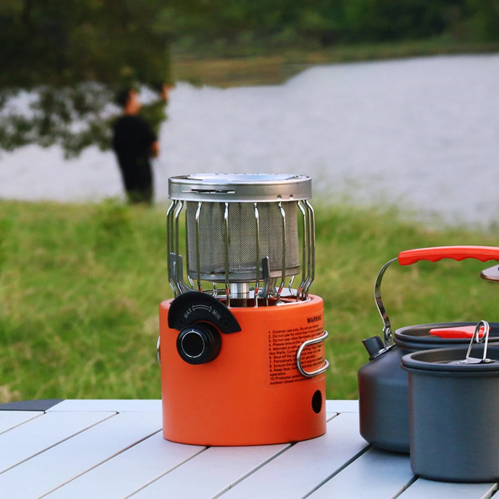 2 in 1Gas Heater For Tent, And Cooking Stove.
