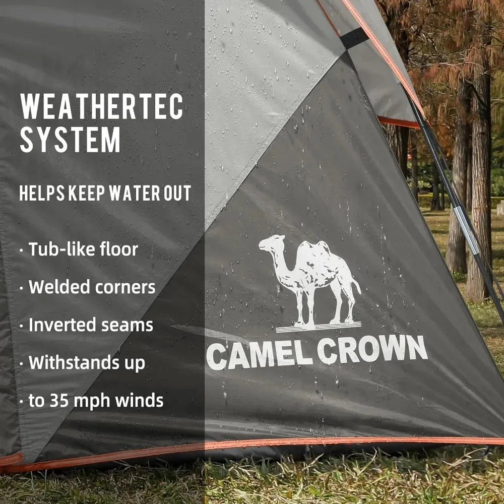 3/4/5/6 Person Easy Setup Tents with Floor Mats for Camping