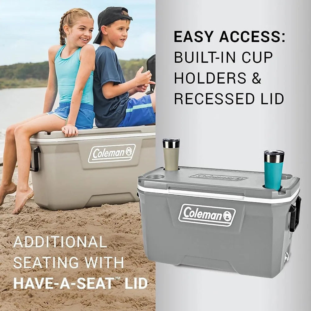 Insulated Portable Cooler with Heavy Duty Handles,