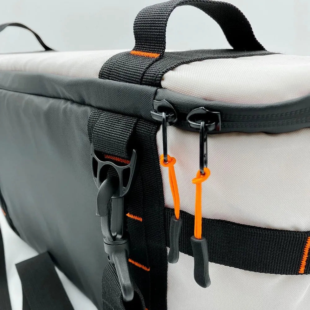 Soft Cooler with Seat and Shoulder Strap.