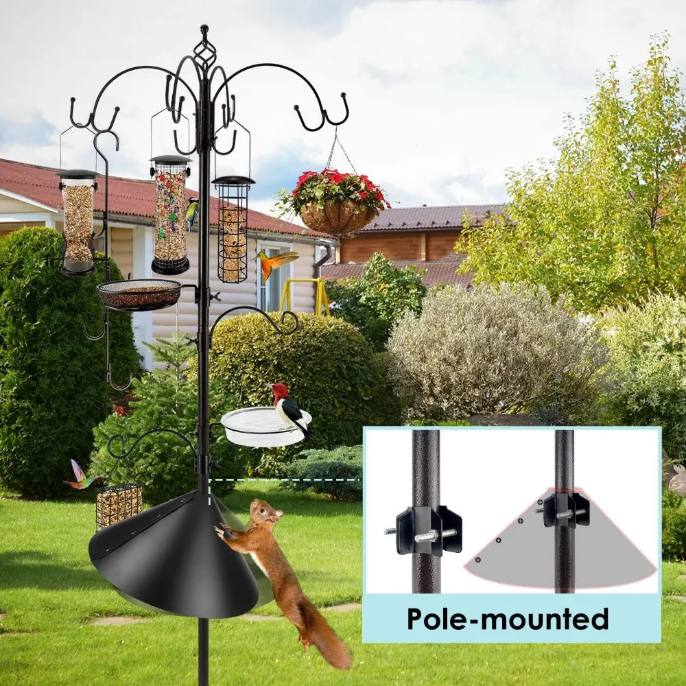 Bird Feeding Station Kit with Feeder Pole, Feeder, and other Feed Varieties.