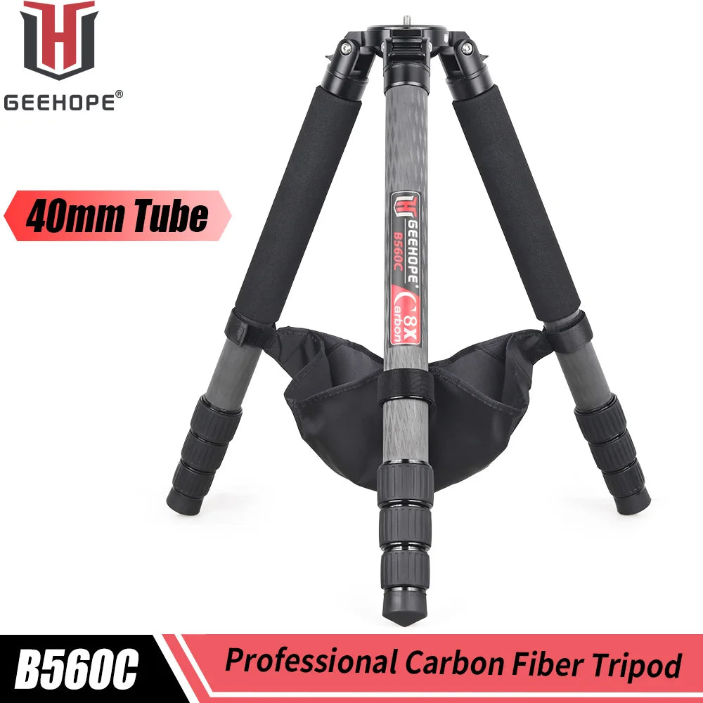 Professional Heavy Carbon Fiber Camera Tripod With Bird Watching Bracket 4