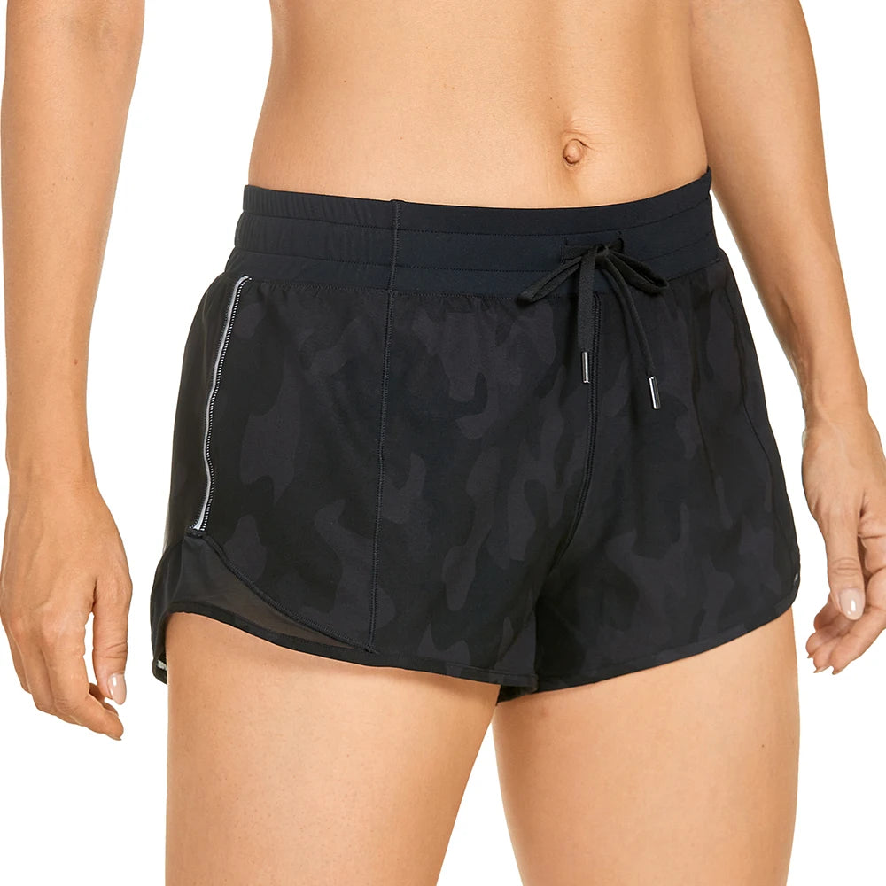 Women's Quick-Dry Loose Running Shorts Wit A Pocket.