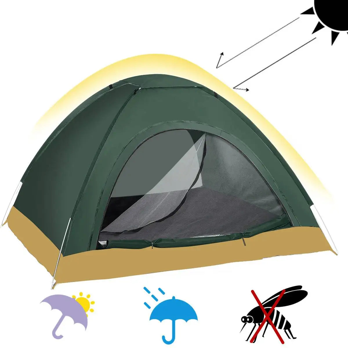 Quick Automatic Opening Tent 2-3 People Ultralight Camping Tent.