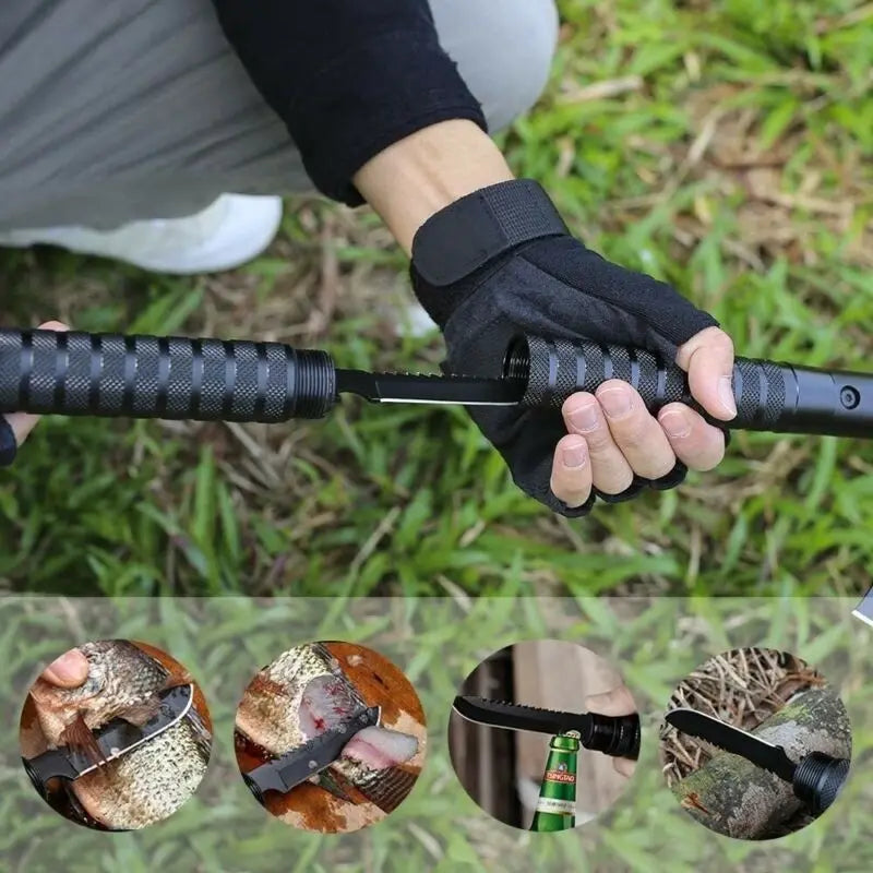 Foldable Camping And Tactical Axe Multi Tool Kit.