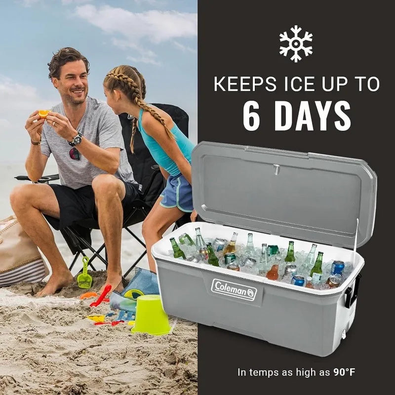 Insulated Portable Cooler with Heavy Duty Latches,