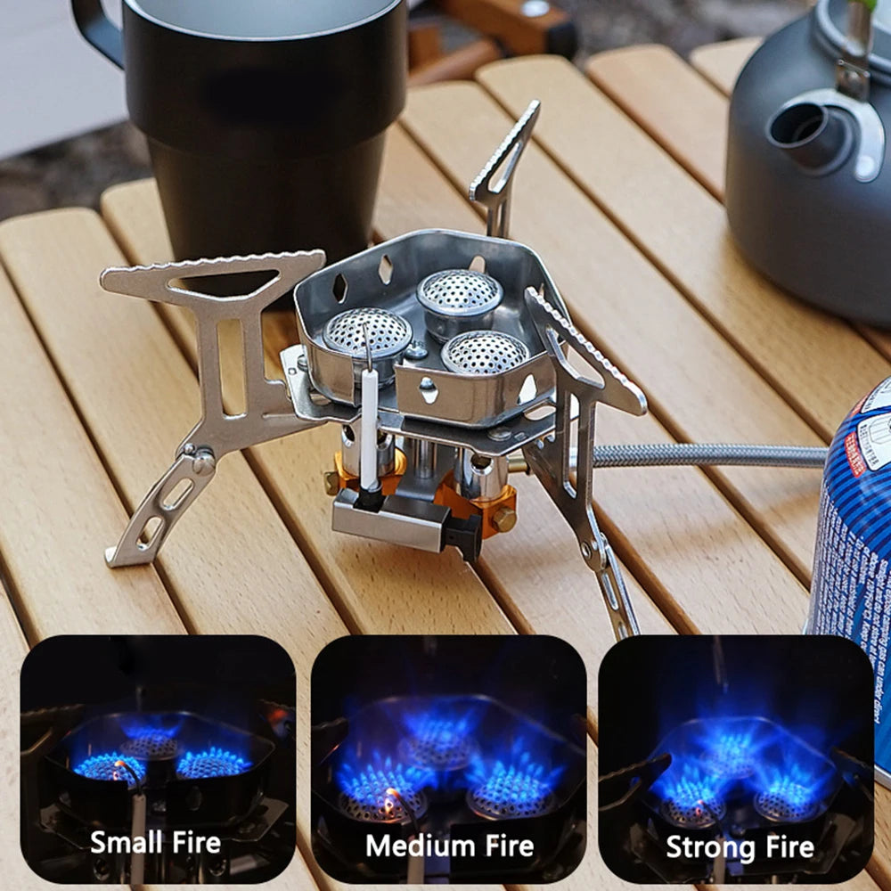 Outdoor Camping Folding Portable Gas Windproof Stove..