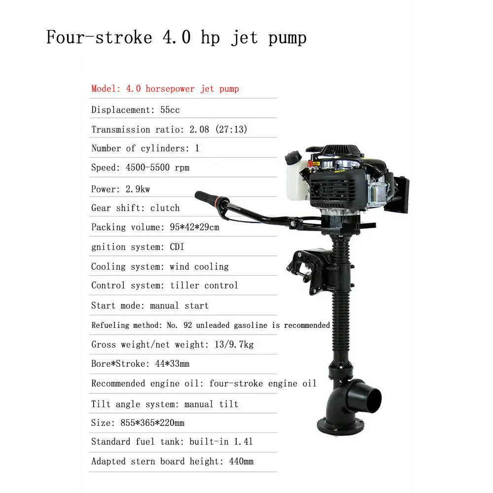 4 Stroke 4HP Jet Pump Outboard Motor