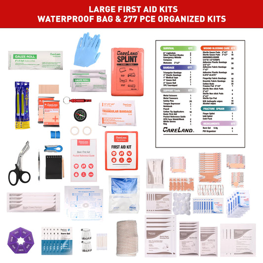 First Aid Kit, 277PCS Essential Emergency Trauma Medical Supplies