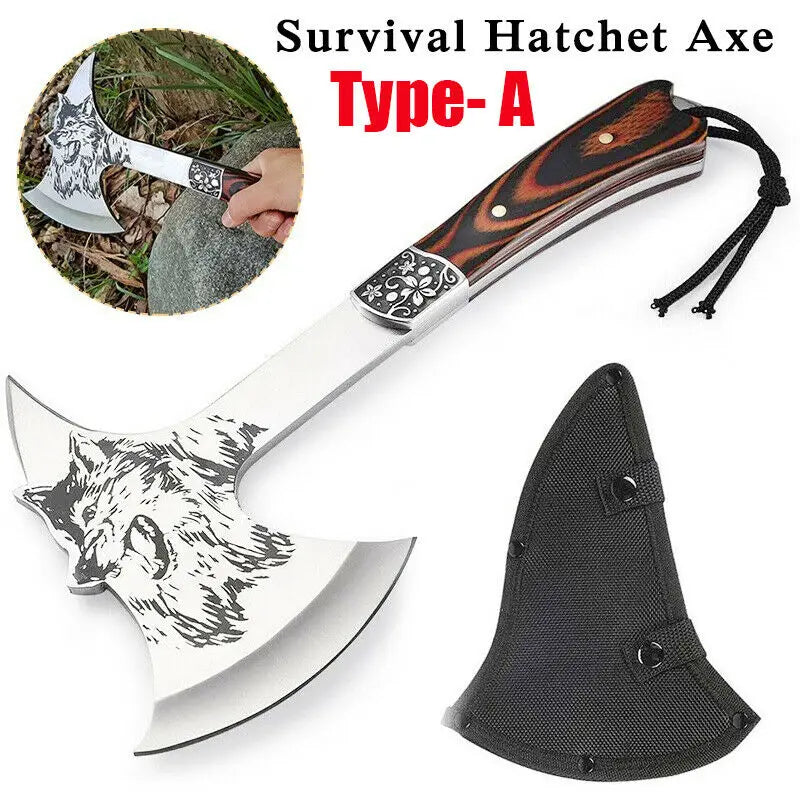 Foldable Camping And Tactical Axe Multi Tool Kit.