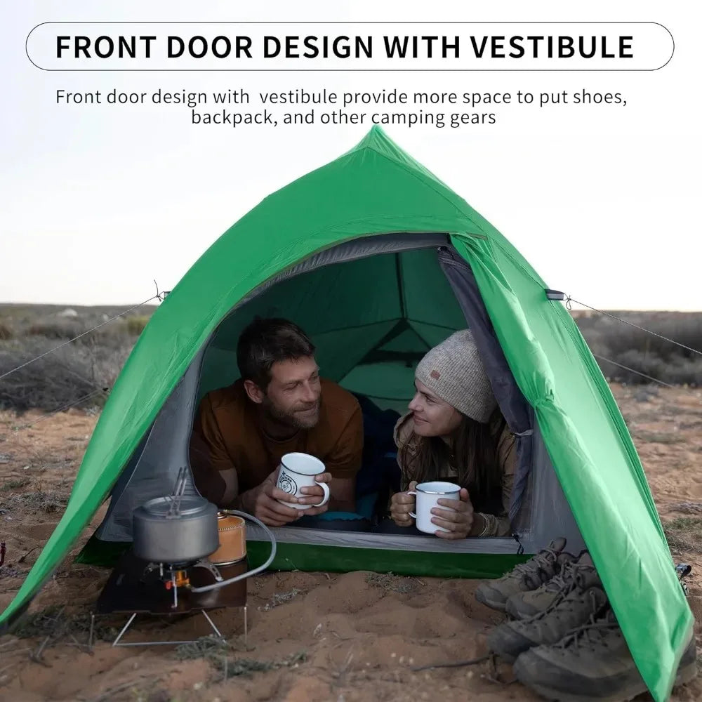 2 Person Lightweight Backpacking Tent with Footprint