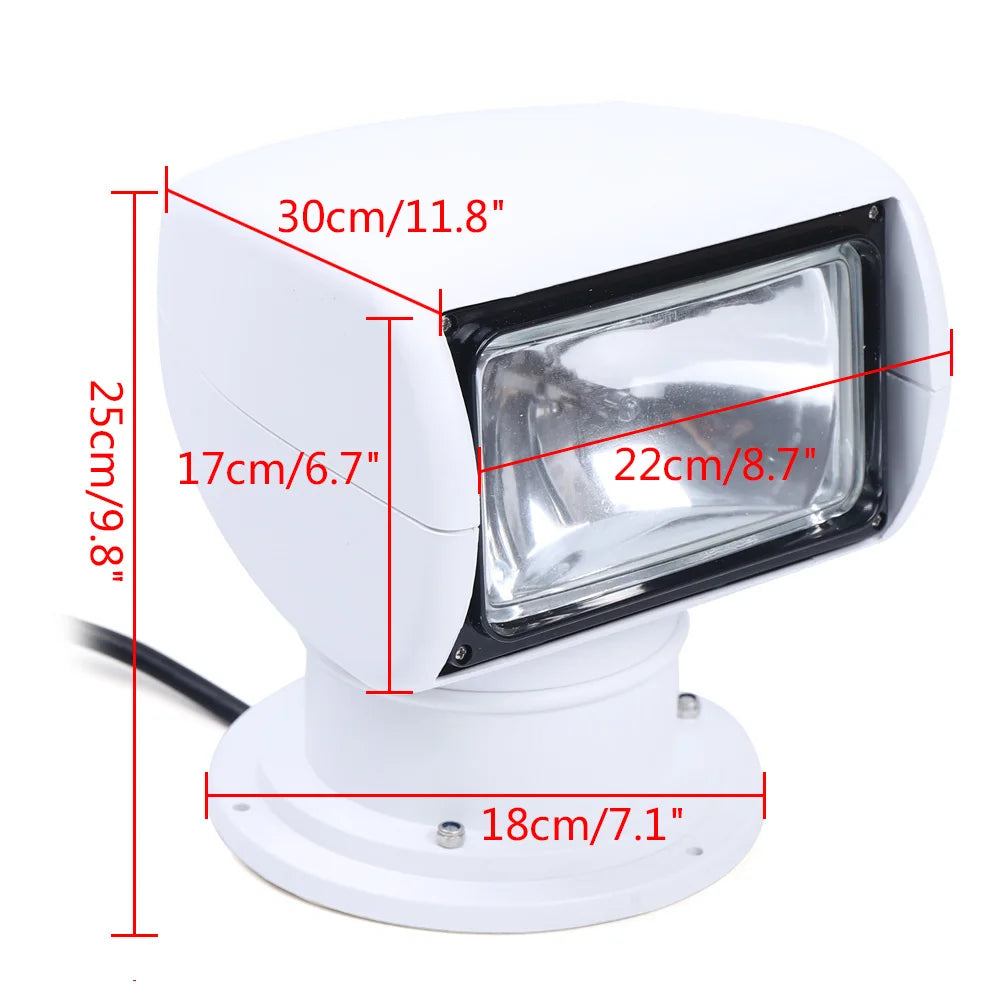 100W 360 Degree Remote Control Waterproof Boat Searchlight