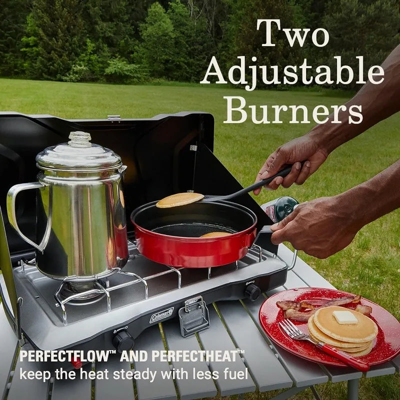 2-Burner Propane Camping Stove.