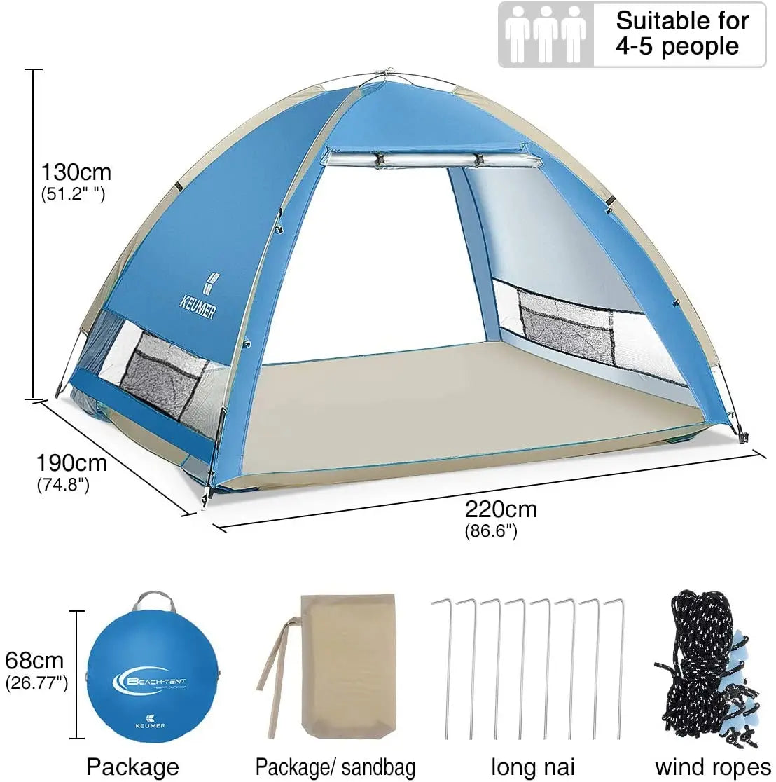 Quick Automatic Opening Tent 2-3 People Ultralight Camping Tent.