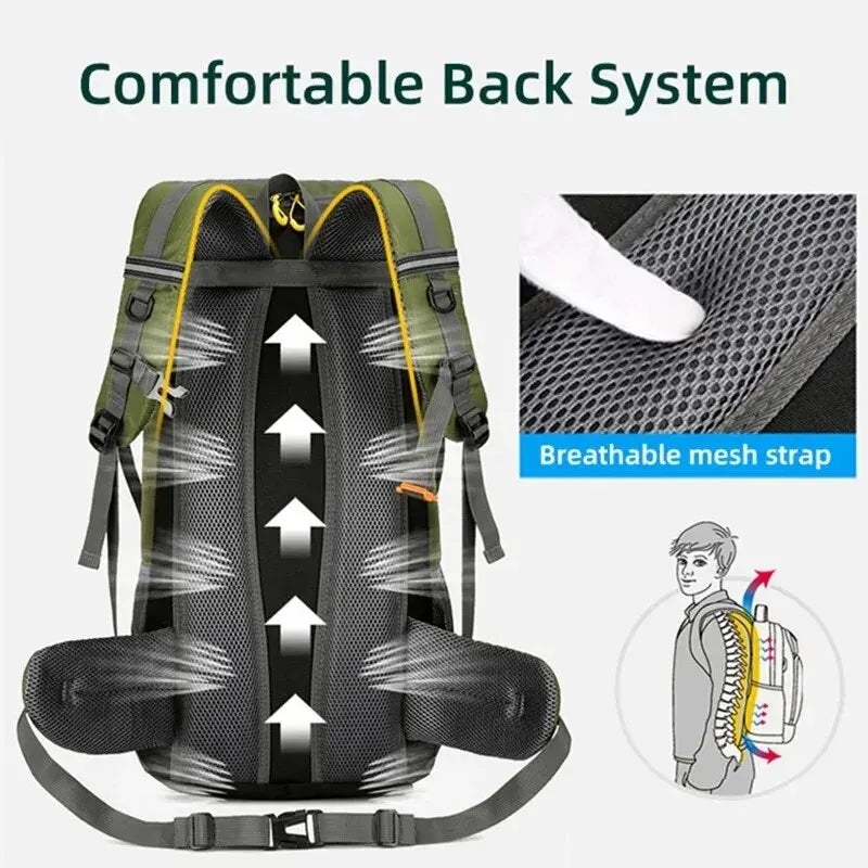 Men's Waterproof Backpack  For Camping And Hiking