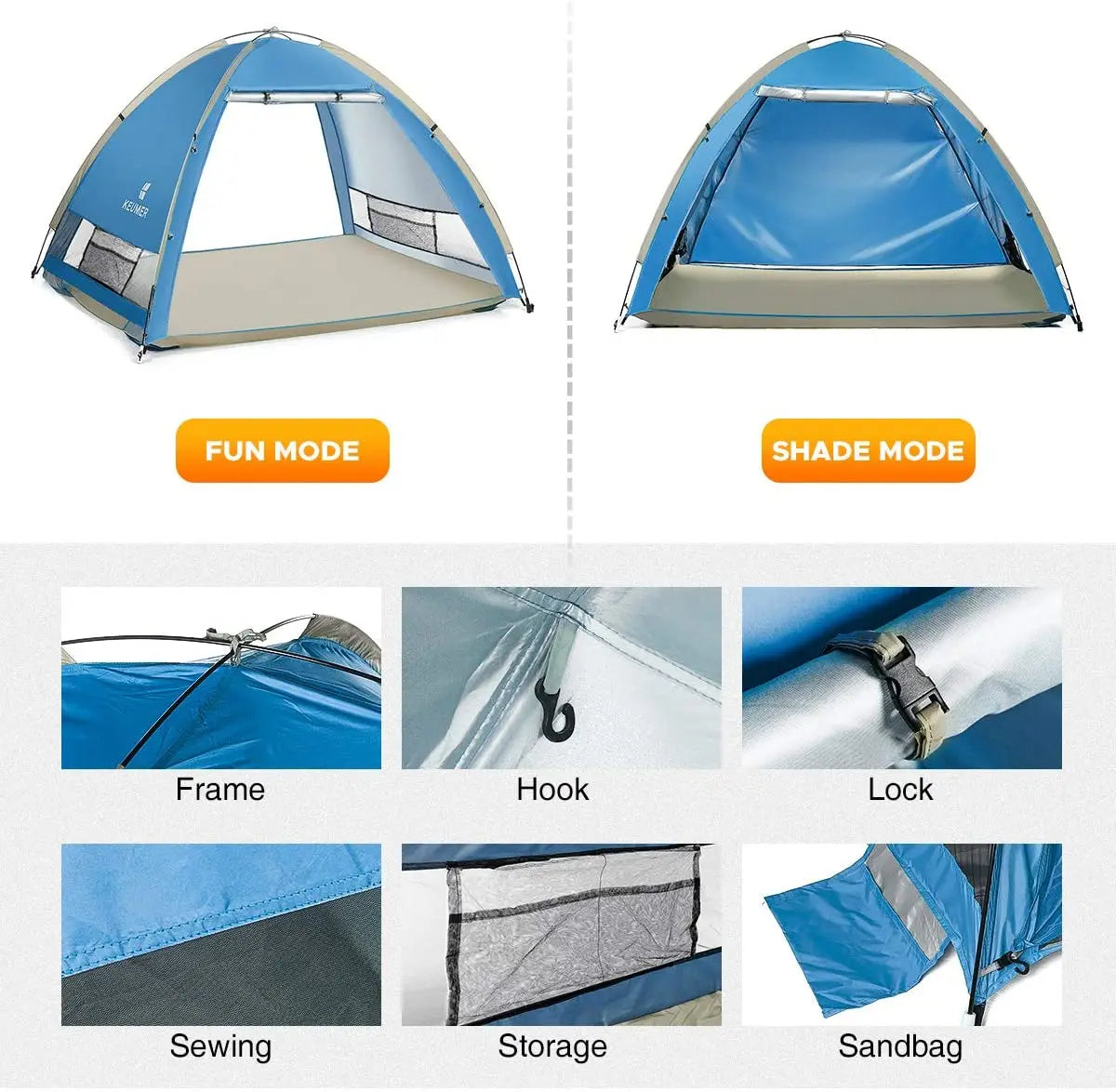 Quick Automatic Opening Tent 2-3 People Ultralight Camping Tent.