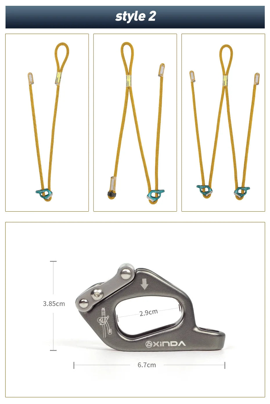 Positioning Lanyard Adjuster For Rock Climbing